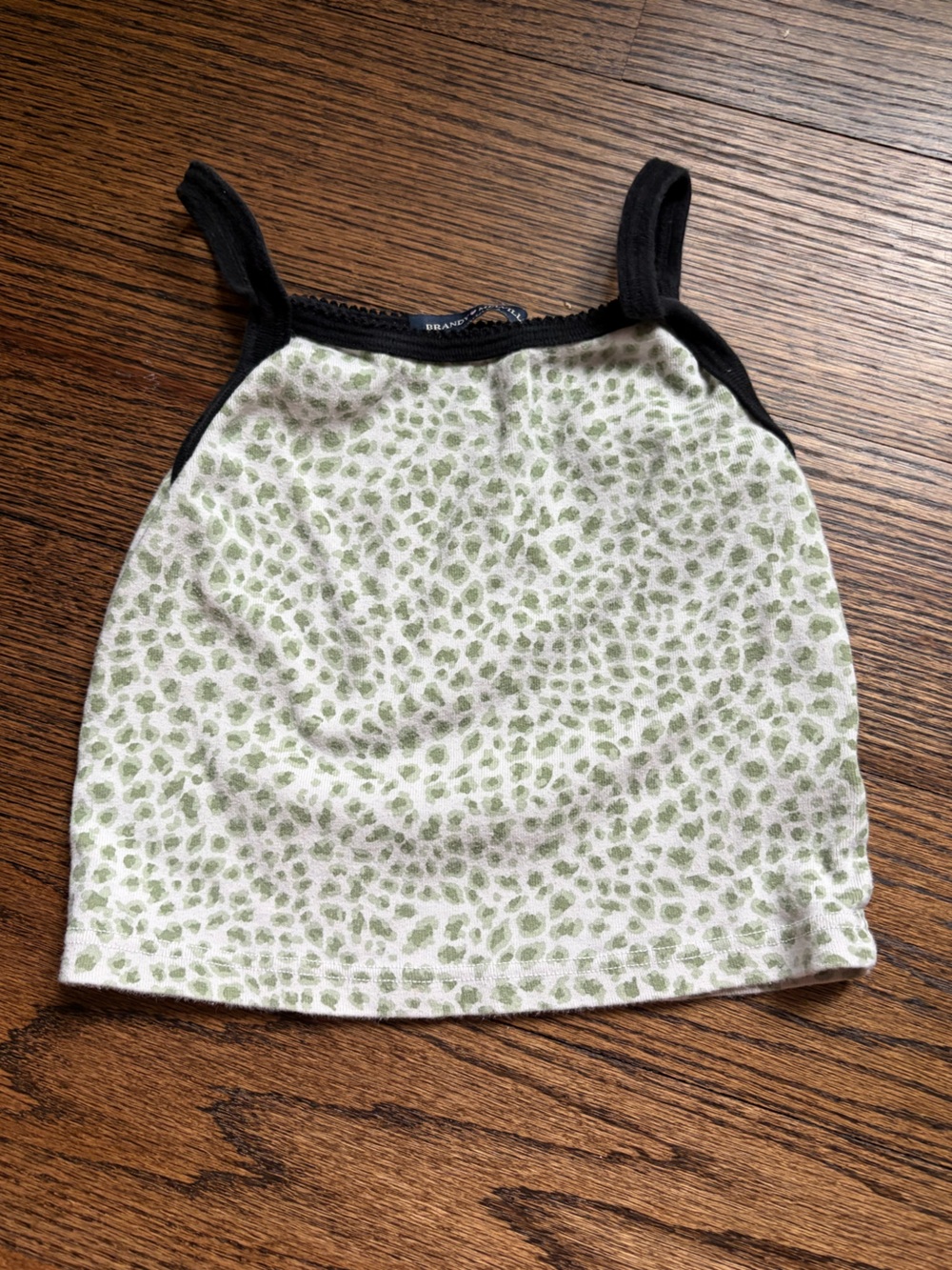Brandy Melville Green Cheetah Print Tank